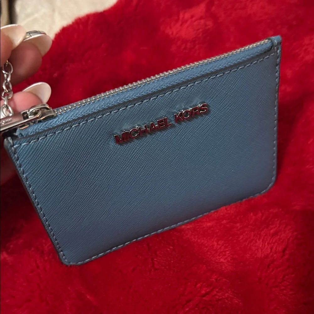 Michael Kors Teal Key & Card Holder - Picture 2 of 8